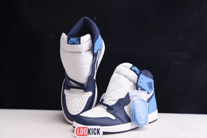 1st Kicks Shoes 1 Jordan High OG 555088-140 Retro Obsidian Air 0815